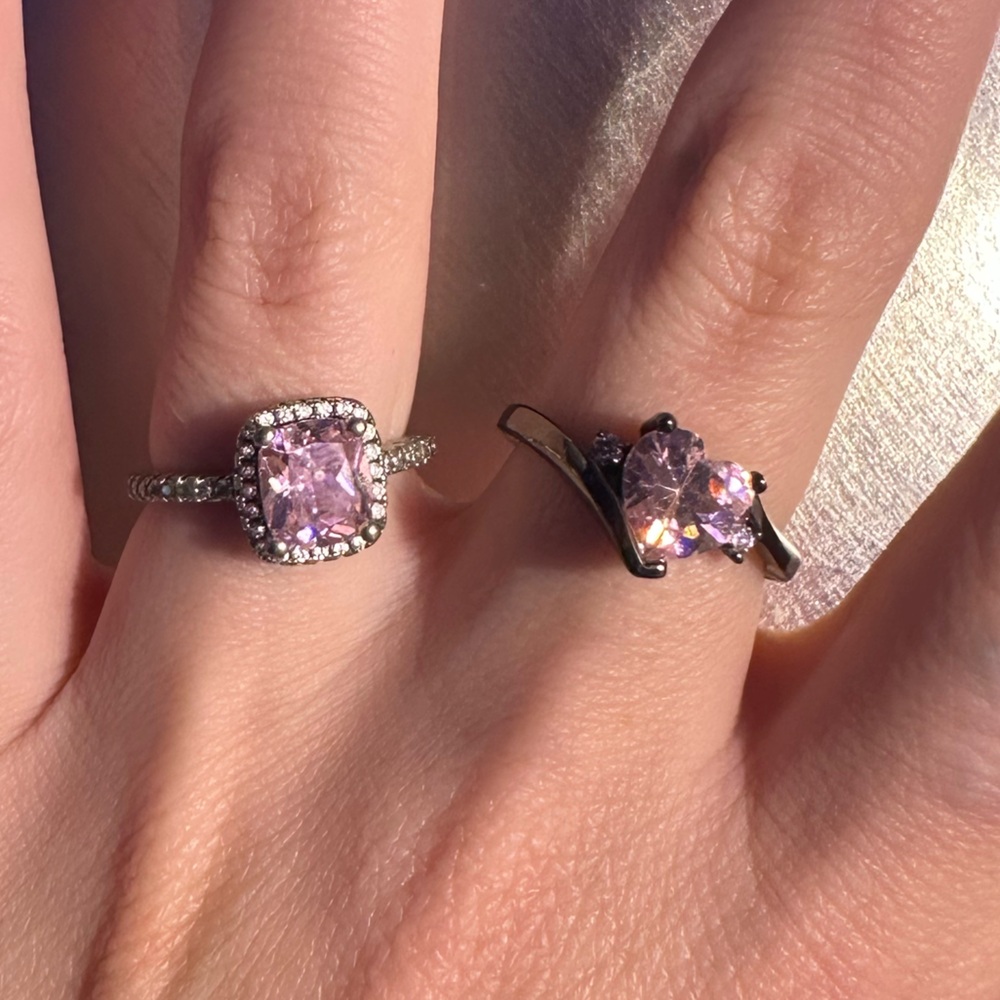 Two gorgeous pink rings